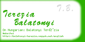 terezia balatonyi business card